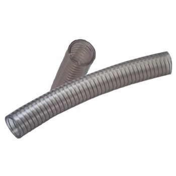 PVC-Schlauch glasklar mit Stahlspirale - 30 x 4 mm