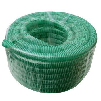 PVC-Saug+Druckschlauch grün mit weißer Spirale NW=25mm / Länge: 50 m