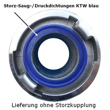Storz-Saug-/Druckdichtungen KTW blau 4 Zoll A110 Einbau