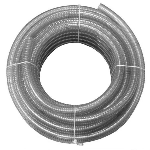 PVC-Schlauch glasklar mit Stahlspirale NW=70 mm Zuschnitt